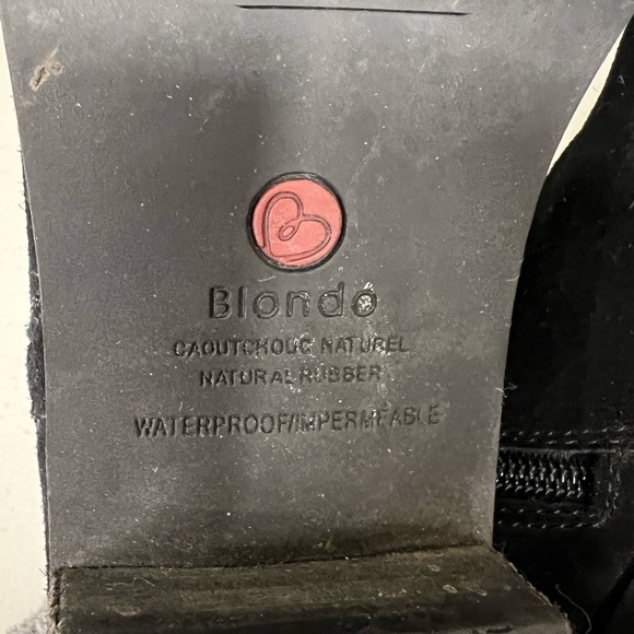 Blondo Black Suede Waterproof Booties Size 8 - Picture 8 of 9